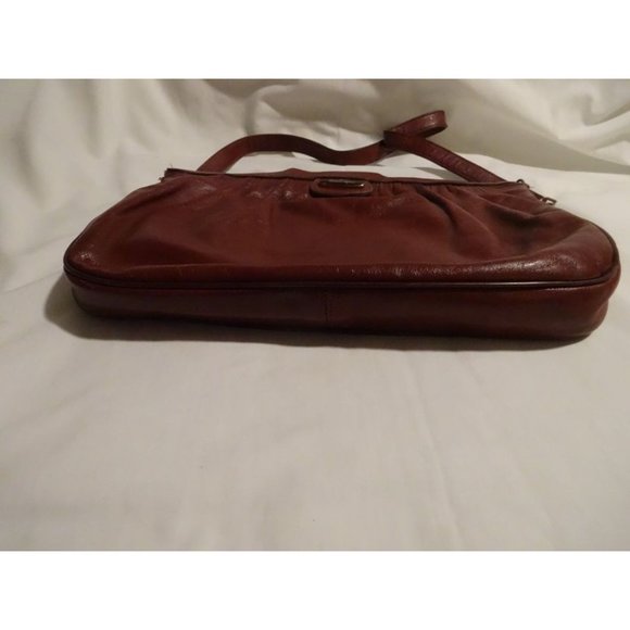 Vintage 70s ETIENNE AIGNER Cordovan Red LEATHER Purse BAG mod Glam - Picture 4 of 8